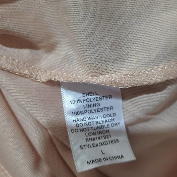 Just Me Blue Lace Mid Length Dress - Size Large - Picture 9 of 9